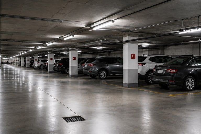 Underground condominium parking garage